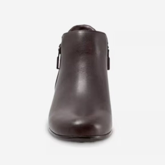 Trotters NWOT SZ 7.5N Major Brown Ankle Comfort Boot Essential Minimalist Modern - Picture 3 of 12